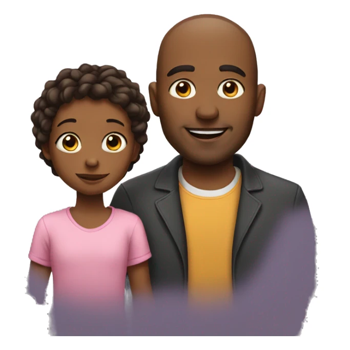 Man with daughter  sticker