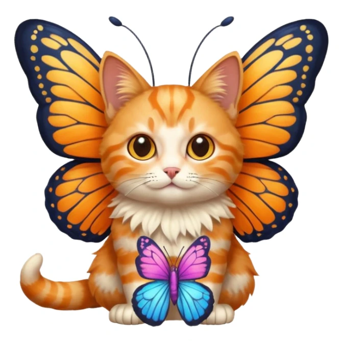 butterfly cat sticker