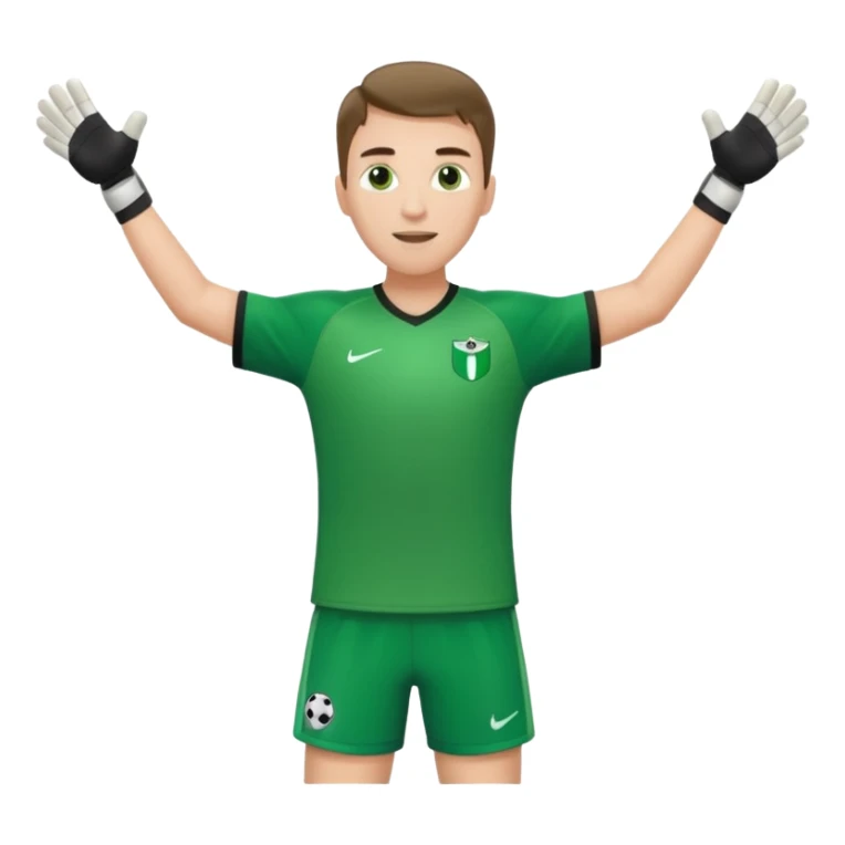 soccer goalkeeper standing arms out wide sticker