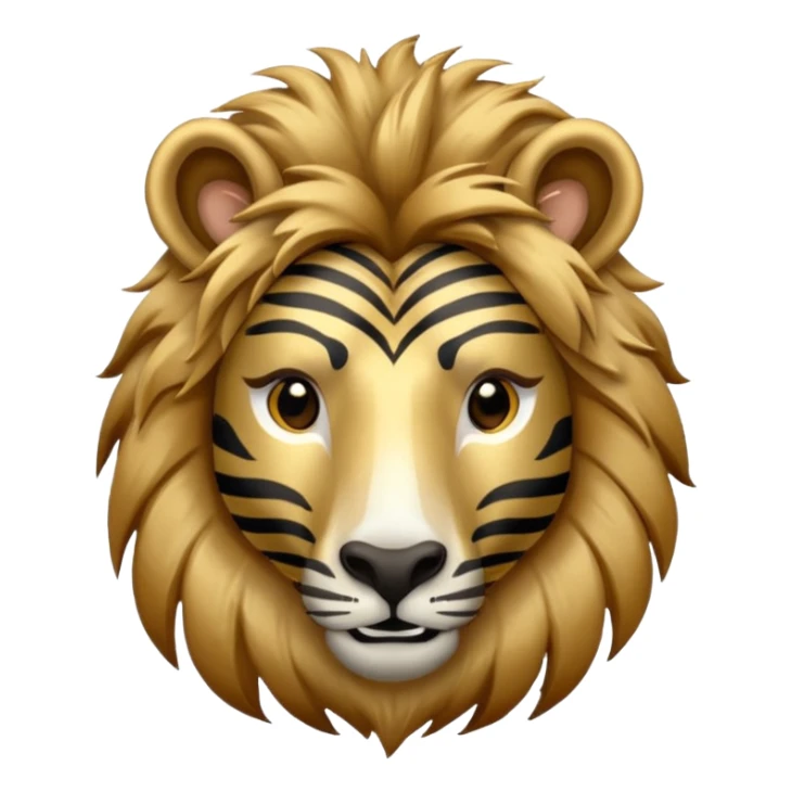 Create zebro with head of the lion sticker