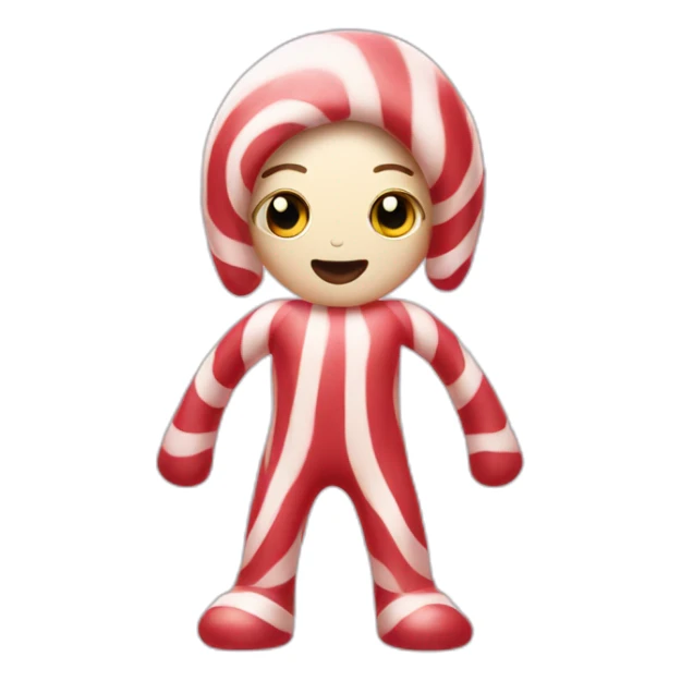 peppermint with eyes legs and hands sticker