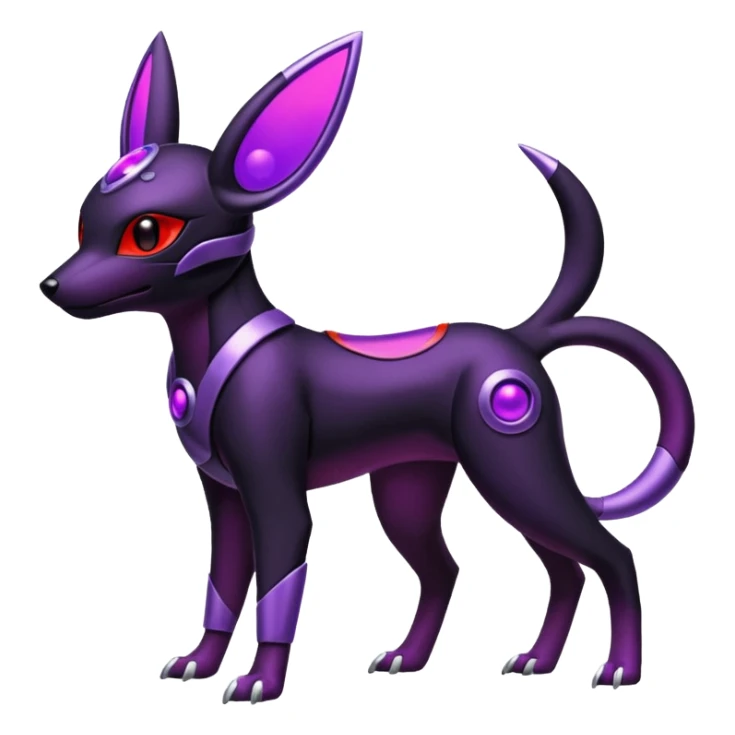 Futuristic Umbreon-Houndoom-Genesect-Pokémon-Fakémon-hybrid-creature sticker