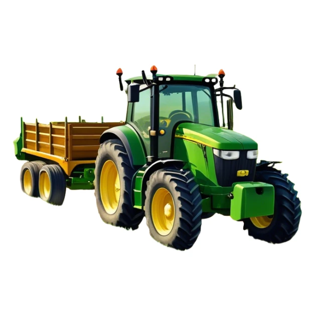 Howard EHD 180 (2019) – Cinematic-realistic John Deere 6155M tractor towing a Howard EHD 180 slasher, its green and yellow frame cutting through thick overgrown paddocks. The bright orange slasher spins rapidly, clearing a wide path of grass as birds scatter into the air, the warm evening light casting long shadows over the farmland. sticker