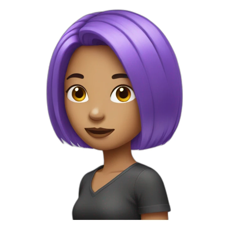 Violet hair sticker