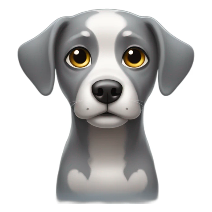 dark-grey-innocent-small-dog-with-nimbus-halo sticker