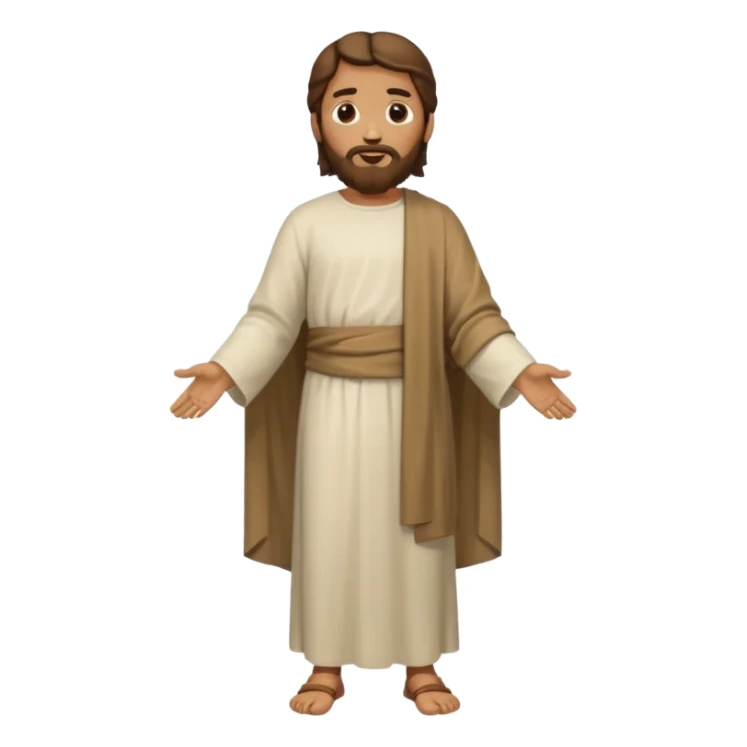 fullbody, head-to-toe, Jesus's apostle Thomas, normal emoji style sticker