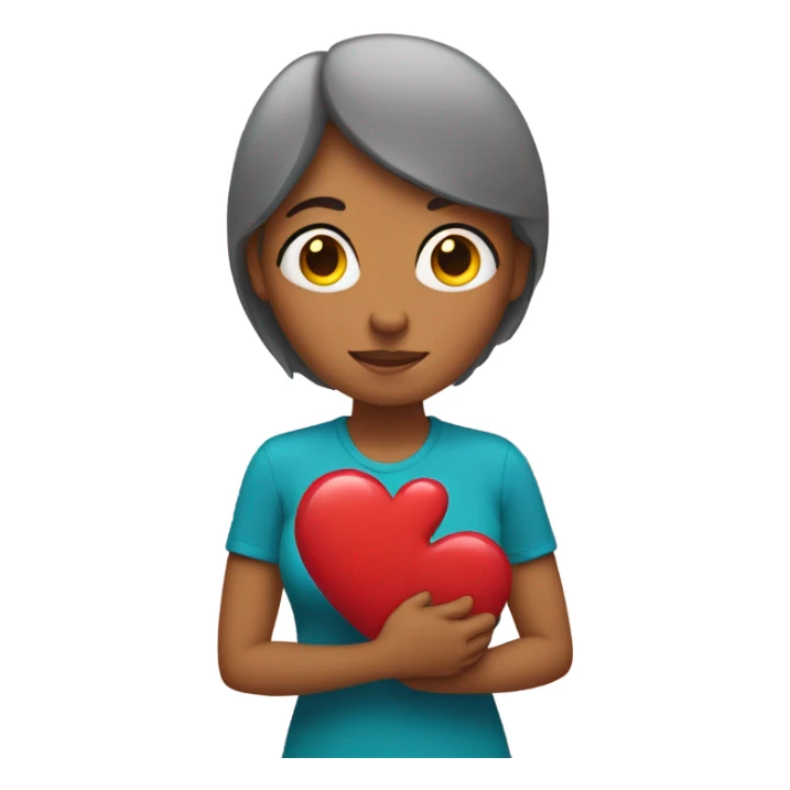 Mother holds her heart in her arm sticker