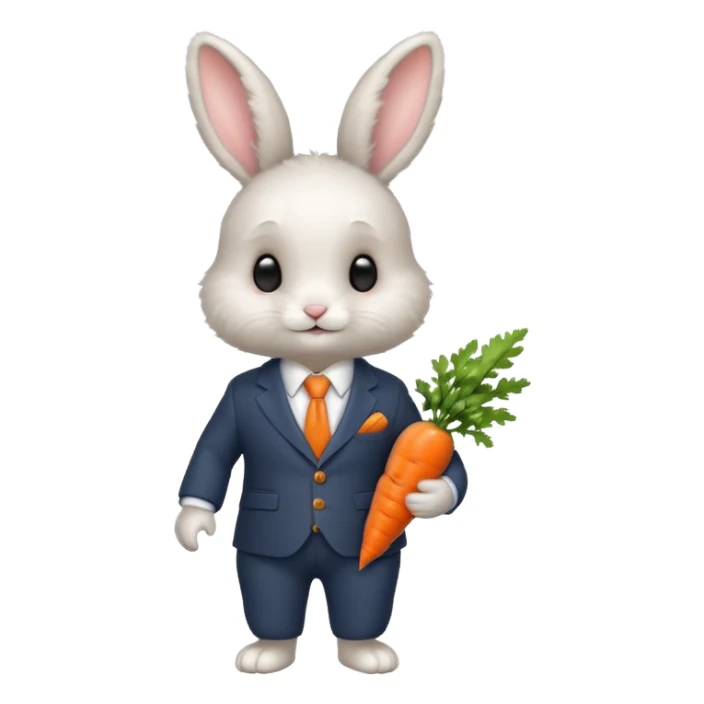 baby bunny in suit sticker