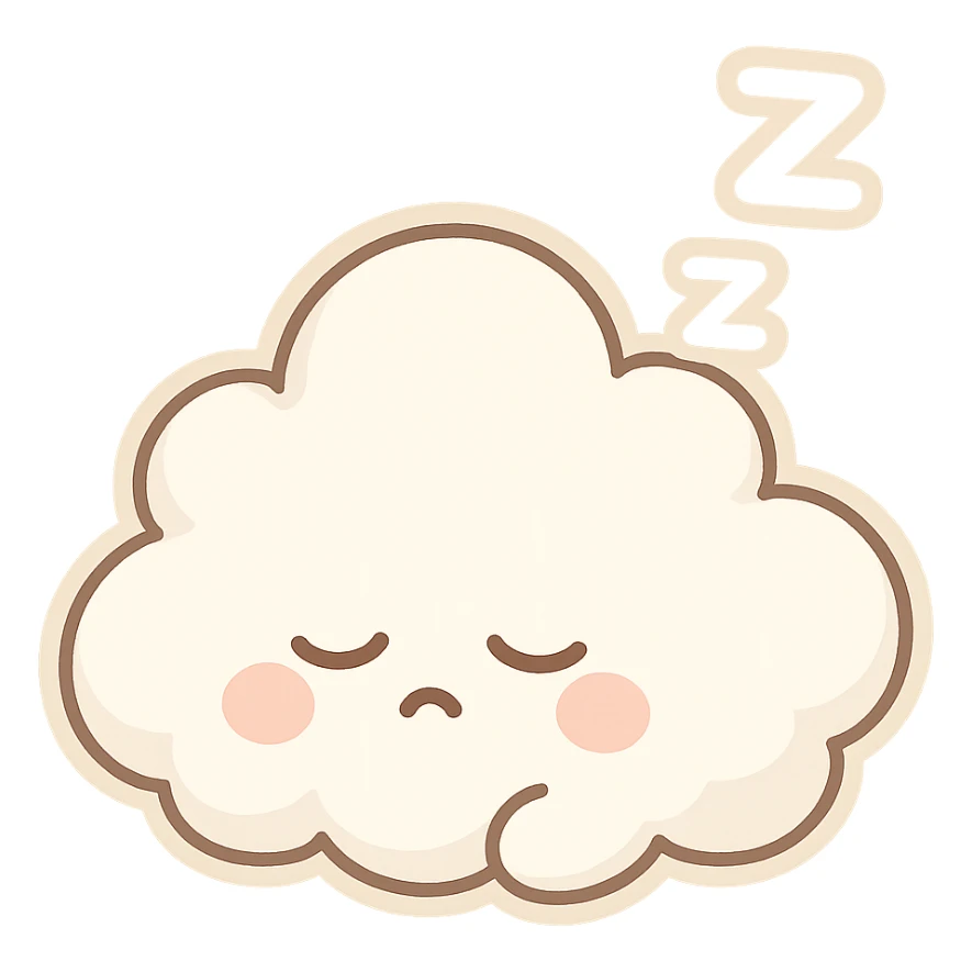 Chibi Cloud Sleepy Zzz sticker