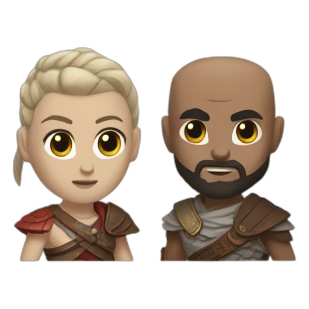 Kratos and atreus god of war sticker