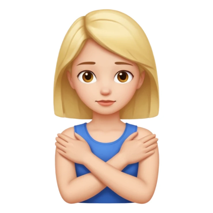 arms crossed hold neck girl sticker