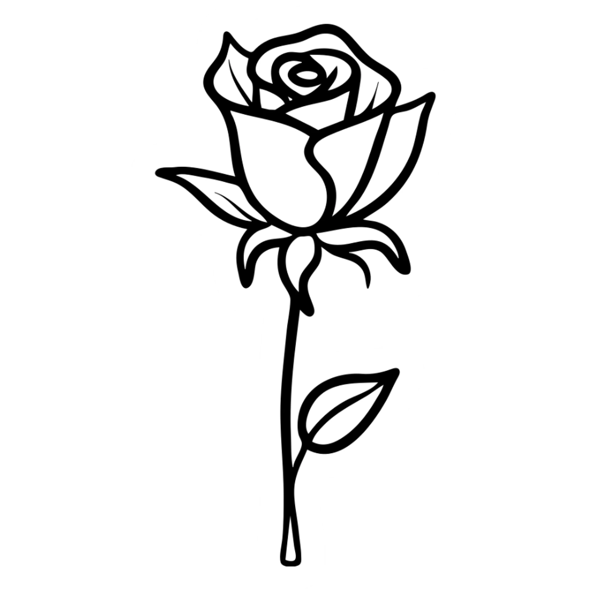 Wilted rose flower with drooping petals sticker