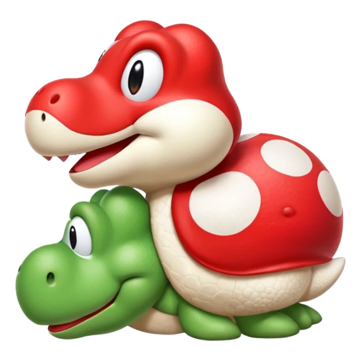 yoshi vers cute plus mignon comme la troisième image mais avec un coco rouge et blanc sticker