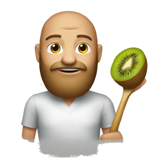 Mensch der Kiwi mit Schale isst sticker