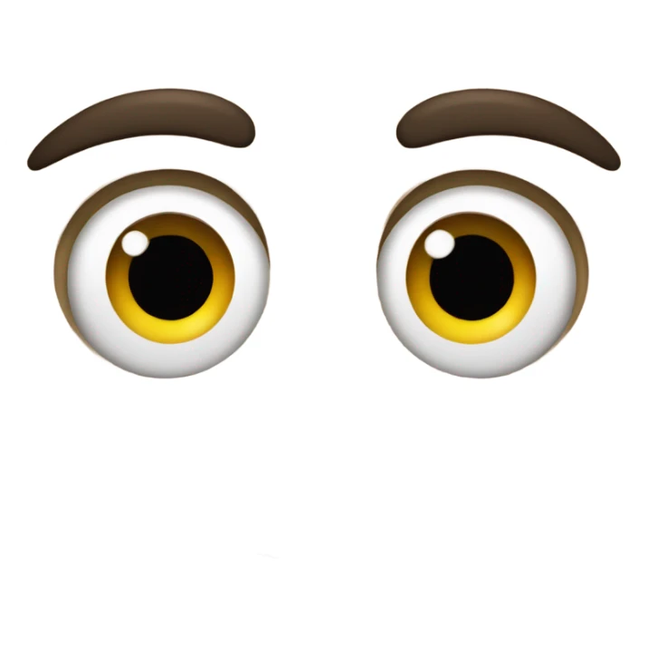 one eye looking straight one eye looking away sticker