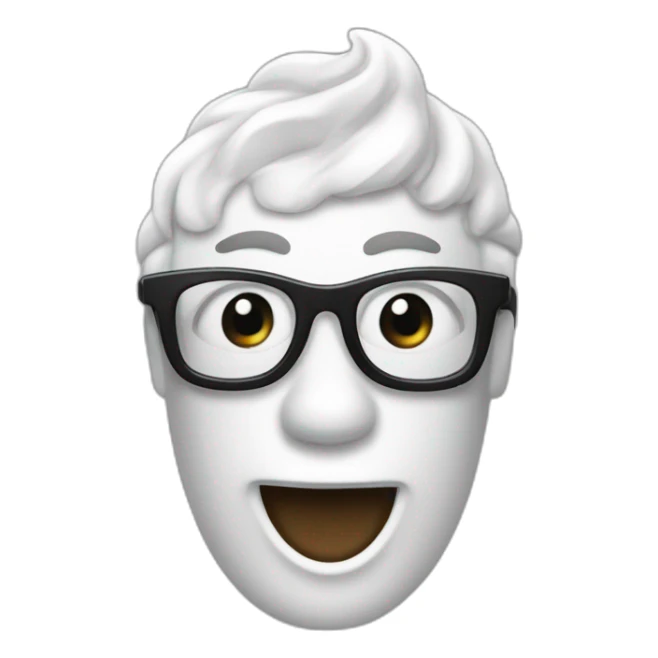 Idoso branco de óculos fazendo sorvete sticker