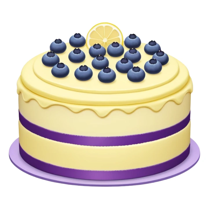 lemon and blueberry buttercream cake sticker