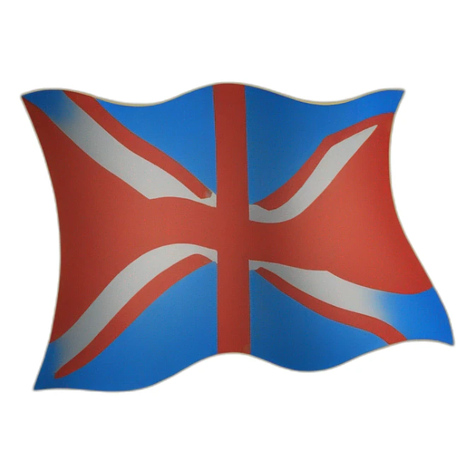 flag emoji with a blue Scandinavian cross with a red outline on a yellow background Ingermanland sticker