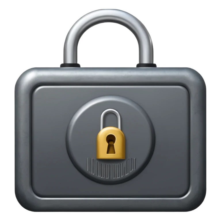 Charcoal grey lock with the letters RV in the center sticker