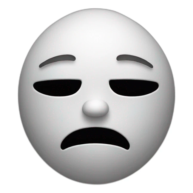 Sad emoji with taking happy mask front happy face sticker