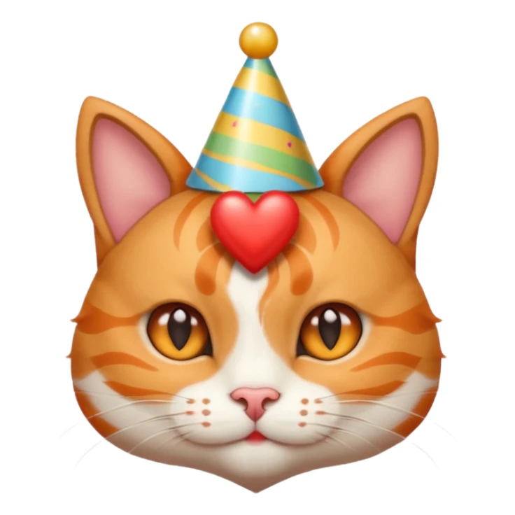 Give me a random emoji  to make the popular emoji cats   it has to have horns like the hearts have to be the ears, but give me a accessory ideas, give me some emoji accessory I dirt that could help sticker