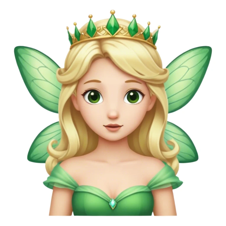 Princess fairy blond green sticker