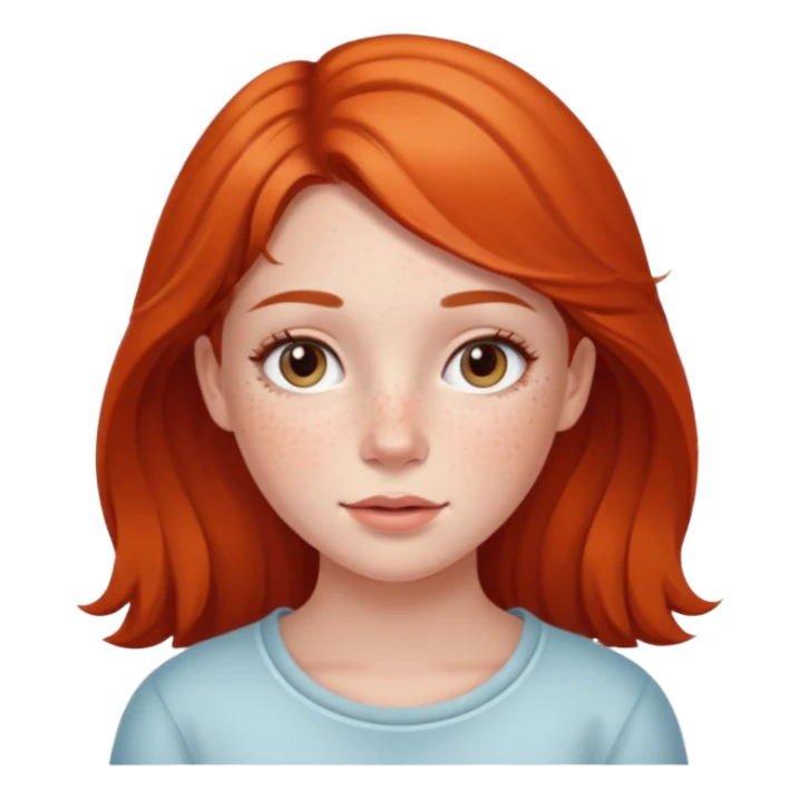 Pretty Girl with freckles sticker