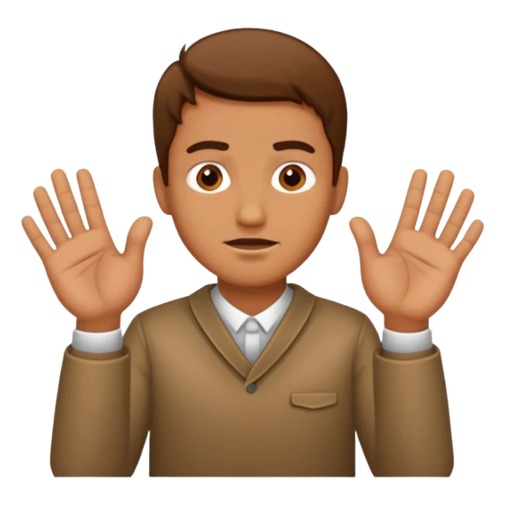 man say no with his hands crosswise sticker