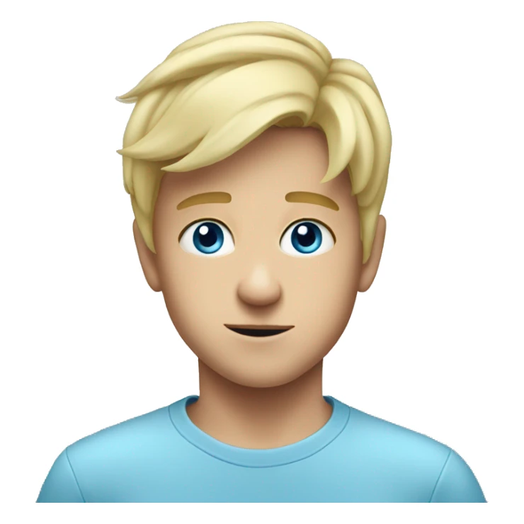 blonde boy portrait indoors meme blue eyes sticker