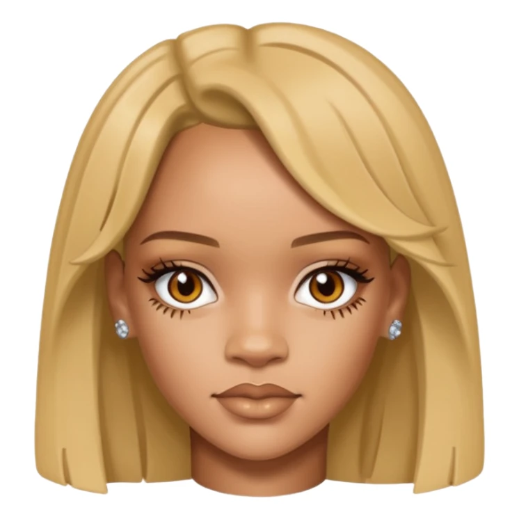 Rihanna, light hazel eyes, current 2026 sticker