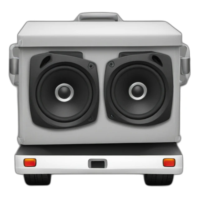Dj sound speaker on truck sticker