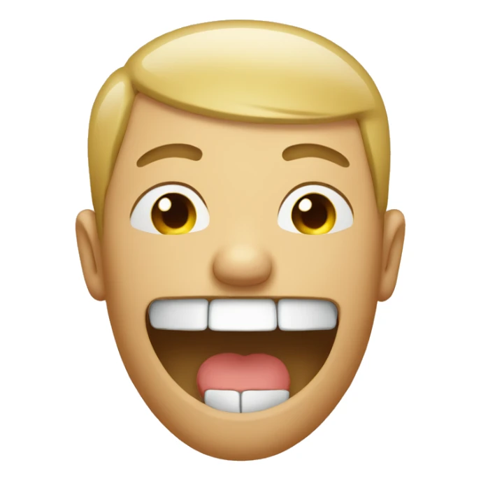 emoticon with teeth and closed eyes. like 😑😬 sticker