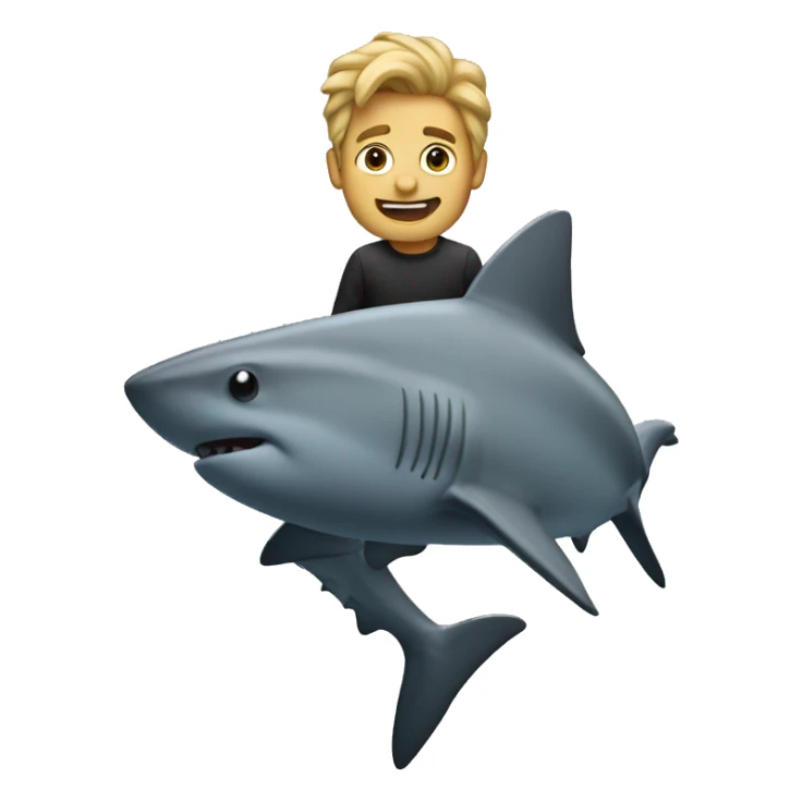 Sharky with hair sticker