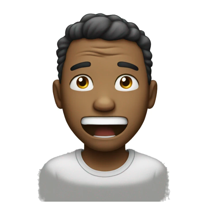 a man cry to laugh but still emotional sticker