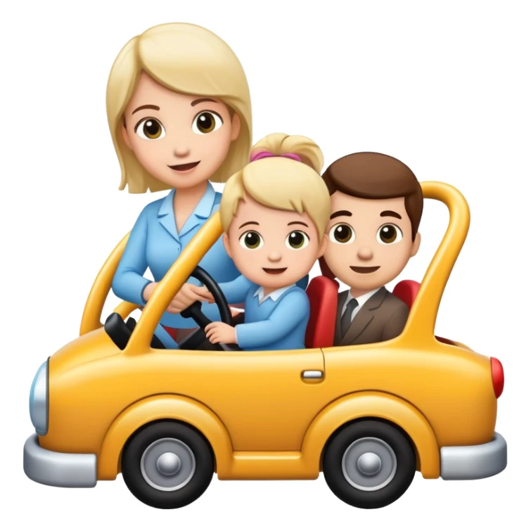 roller coaster -- with baby, adult, corporate worker, each in one car sticker