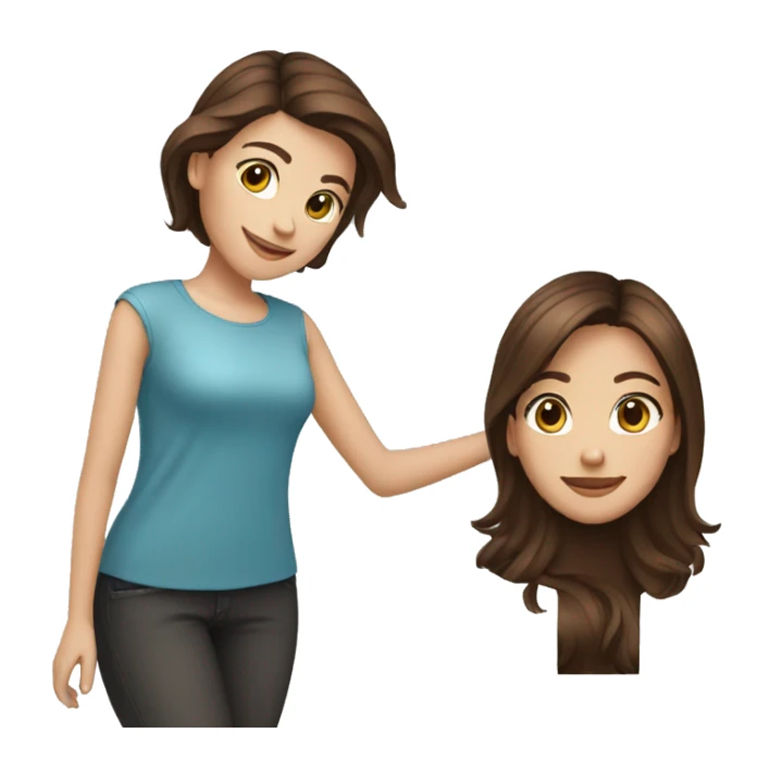 girl friend birthday  (brunette and brown-haired ) sticker