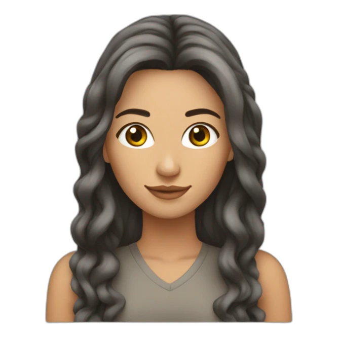 Mujer de 20 años cabello largo sticker