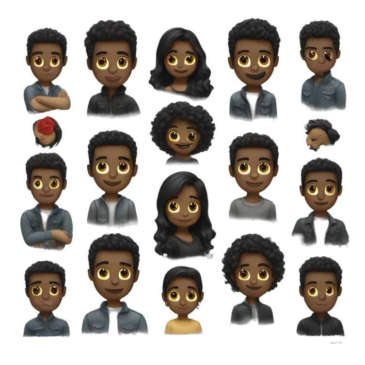 Best boyfriend certificate dark black hair sticker