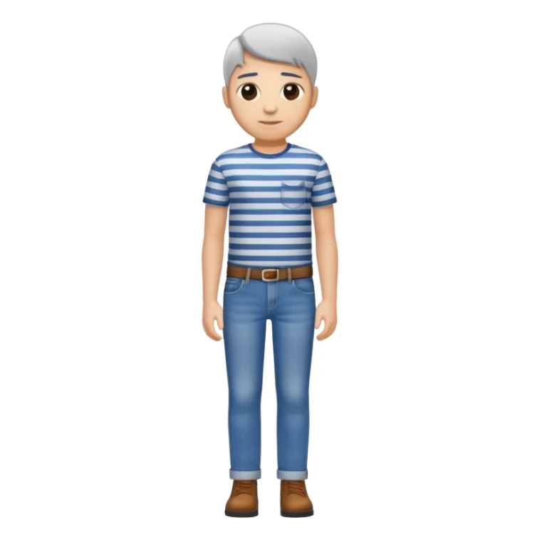 casual striped shirt look sticker