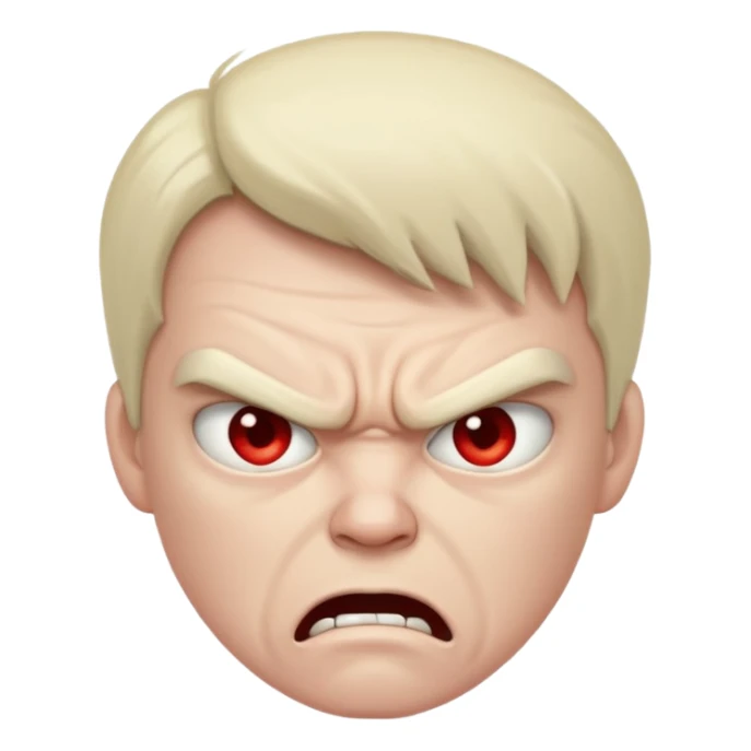 Angy humen  also looking sad whail also looking super mad sticker