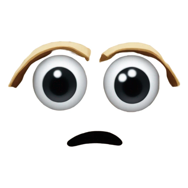 Cartoon Eyes kept open with matchsticks  sticker