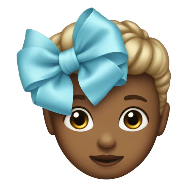 baby blue bow sticker