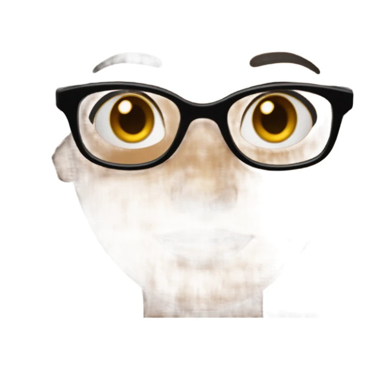 Brown mixed girl with curly black hair, brown skin, brown eyes, stud earrings and clear glasses  sticker