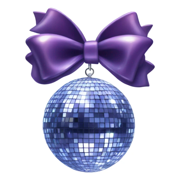 Bow disco ball sticker