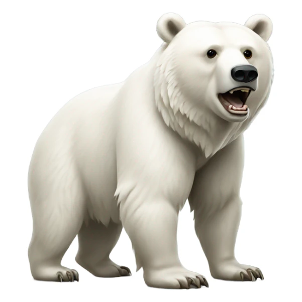 all white grizzly bear sticker