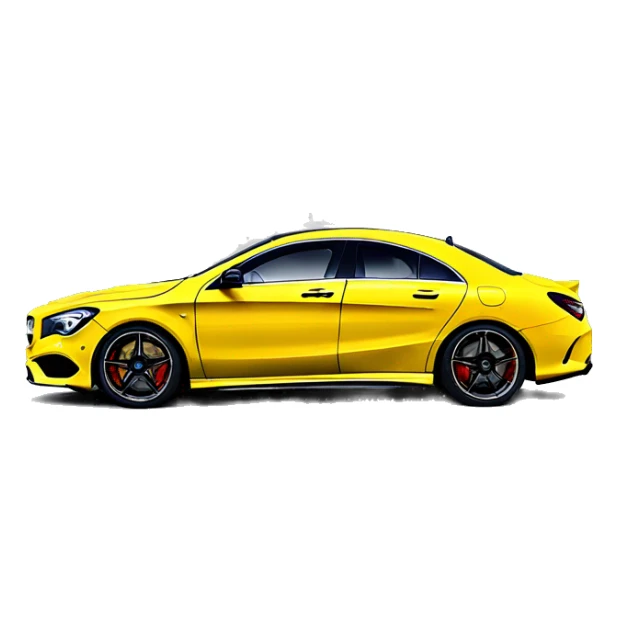 Yellow Mercedes Benz cla amg 2018 side sticker