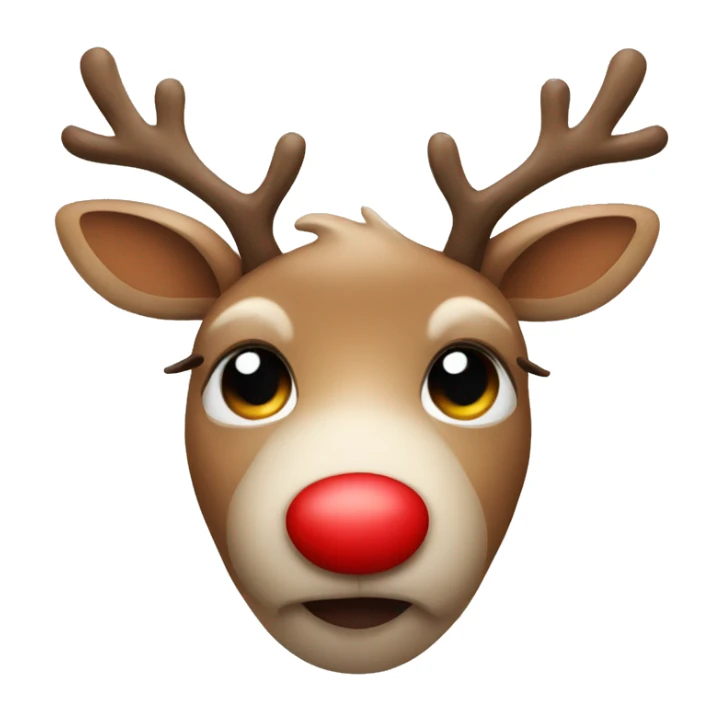 cute reindeer with red nose sticker