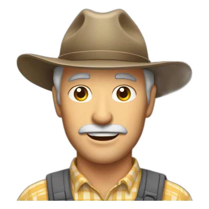 Mature and stable middle-aged handsome farmer sticker