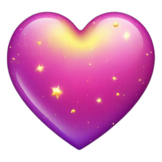 pink-and-purple-heart-with-yellow-sparkles sticker