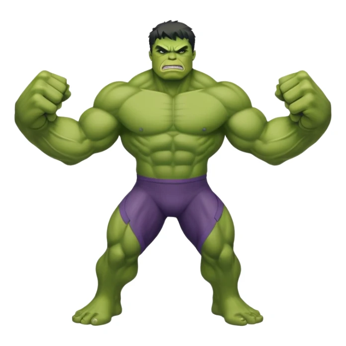 Hulk, green muscular superhero sticker
